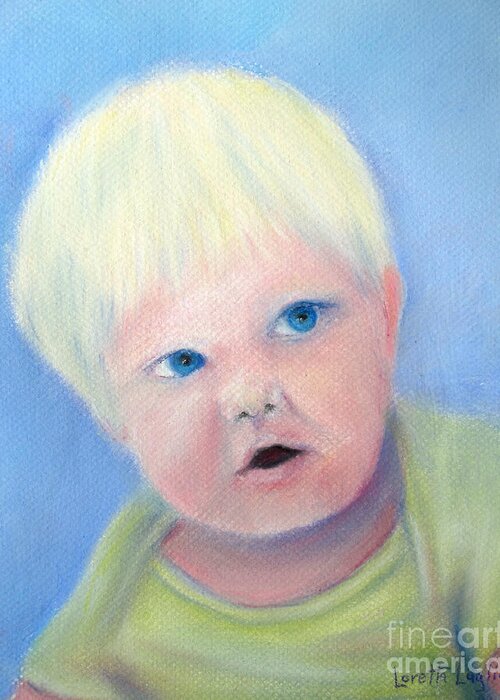 Baby Greeting Card featuring the painting Benny by Loretta Luglio