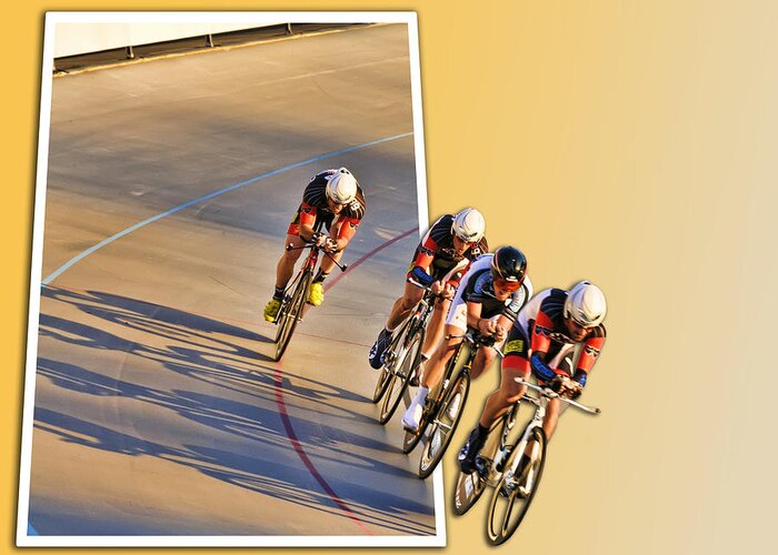 Bike Greeting Card featuring the photograph Bike Race by Betty Eich