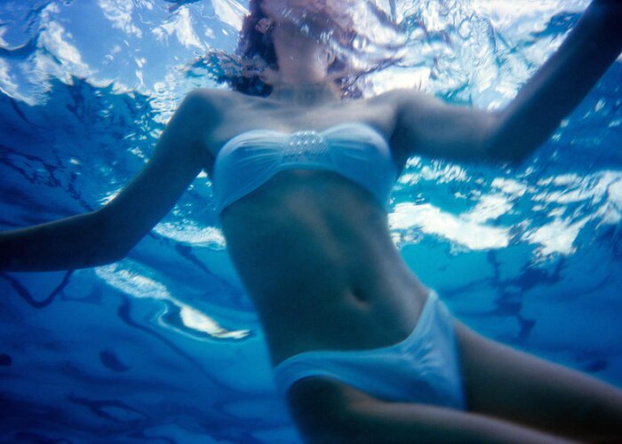 Underwater Greeting Card featuring the photograph Bikini by Dragan Kudjerski