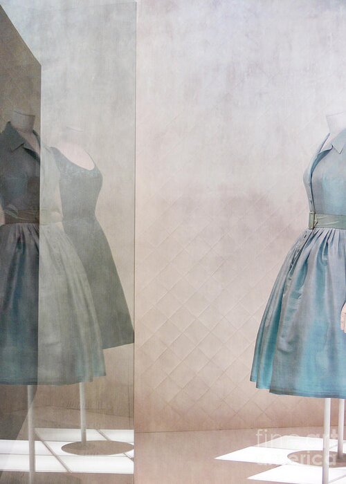 Dress Greeting Card featuring the digital art Blue dress by Martine Roch