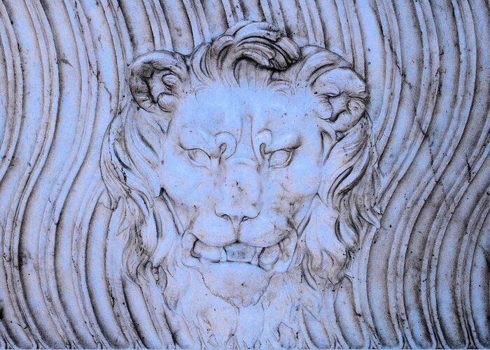 Water Greeting Card featuring the photograph Blue Lion by  