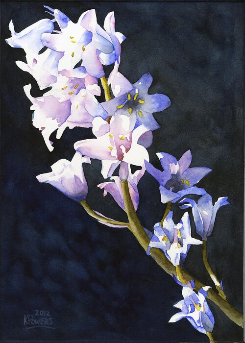Bluebell Greeting Card featuring the painting Bluebells by Ken Powers