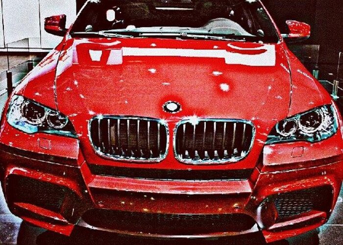 Red Greeting Card featuring the photograph BMW by Parth Patel