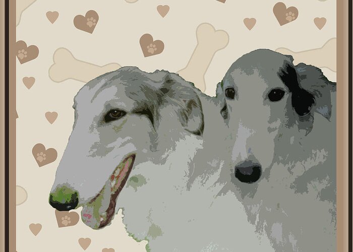 Borzoi Greeting Card featuring the photograph Borzoi by One Rude Dawg Orcutt