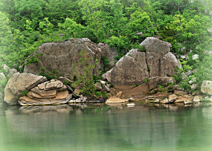 Buffalo River Greeting Card featuring the photograph Boulders In The Buffalo by Marty Koch