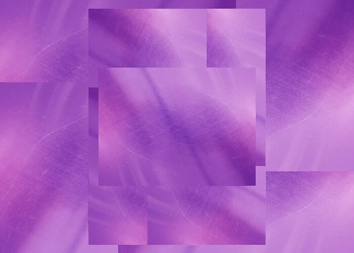 Abstract Greeting Card featuring the digital art Brushed Purple Violet 5 by Tim Allen