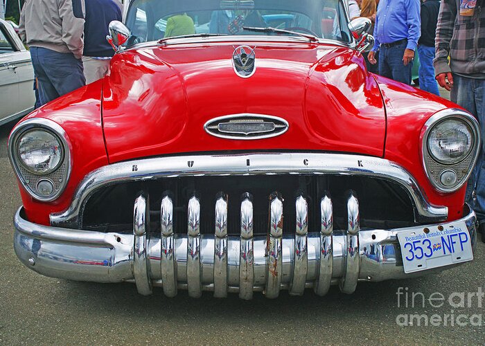 Custom Cars Greeting Card featuring the photograph Buick with Teeth by Randy Harris
