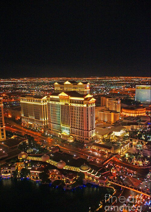 Las Vegas Greeting Card featuring the photograph Caesars Palace by Randy Harris