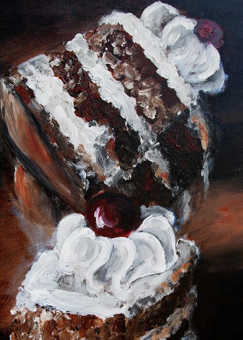 Cake Greeting Card featuring the painting Cake 05 by Nik Helbig