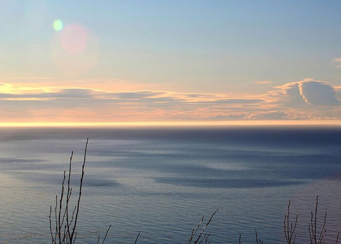 Landscape Greeting Card featuring the photograph Calm Sea by Michele Cornelius
