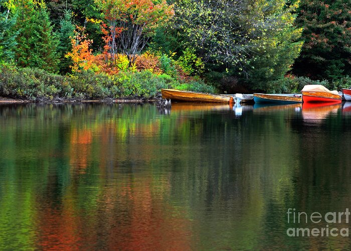 Algonquin Greeting Card featuring the photograph Canoe Lake by Charline Xia