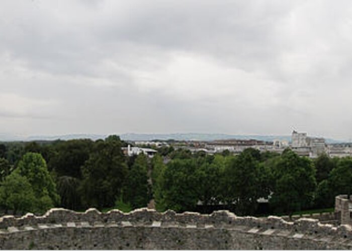 Cardiff Greeting Card featuring the photograph Cardiff Castle Panorama by Ian Kowalski