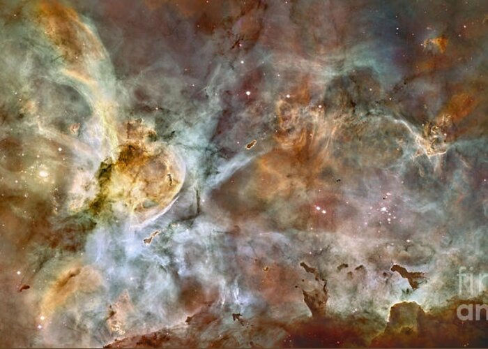 Astronomy Greeting Card featuring the photograph Carina Nebula by Nasa