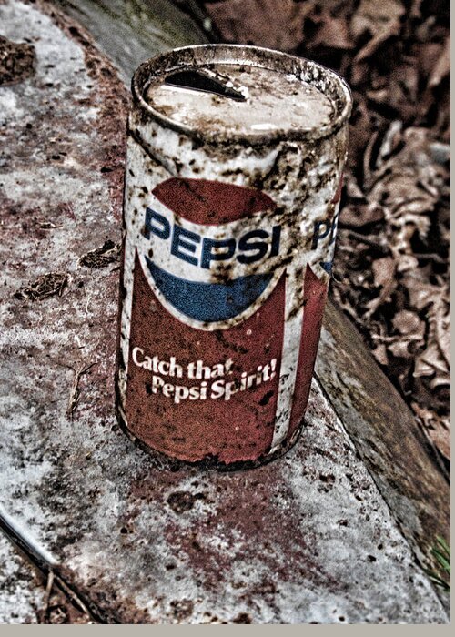 Old Greeting Card featuring the photograph Catch That Pepsi Spirit by Kristie Bonnewell