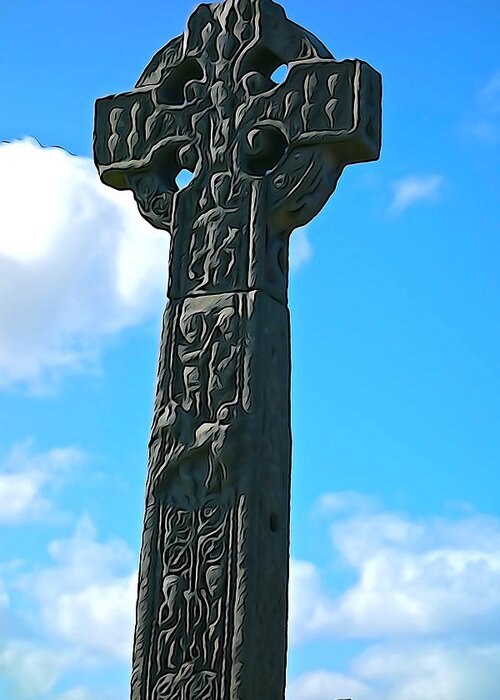 Cross Greeting Card featuring the photograph Celtic Cross by Norma Brock