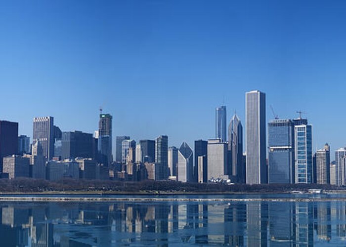 Chicago Panorama Greeting Card featuring the photograph Chicago Panorama by Dejan Jovanovic