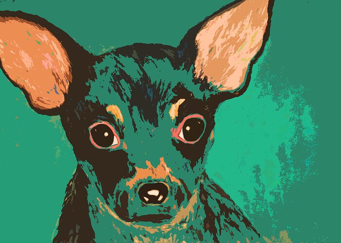 Dog Greeting Card featuring the painting Chihuahua by Melinda Etzold