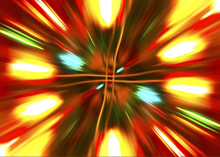 Christmas Lights Greeting Card featuring the photograph Christmas Light Abstract by Steve Purnell