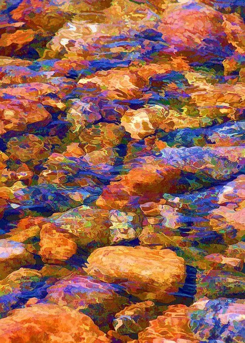Water Greeting Card featuring the digital art Clear Creek Waters by Brian Davis