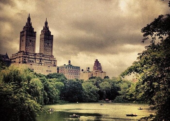 Summer Greeting Card featuring the photograph Cloudy Central Park. #nyc #centralpark by Luke Kingma