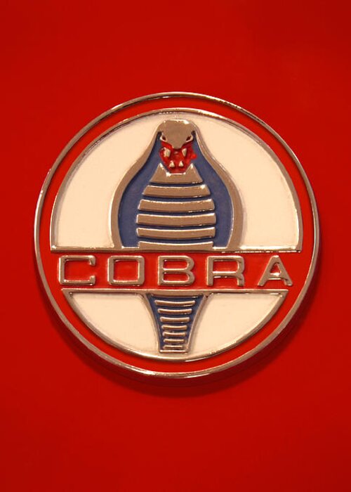 Transportation Greeting Card featuring the photograph COBRA Emblem by Mike McGlothlen