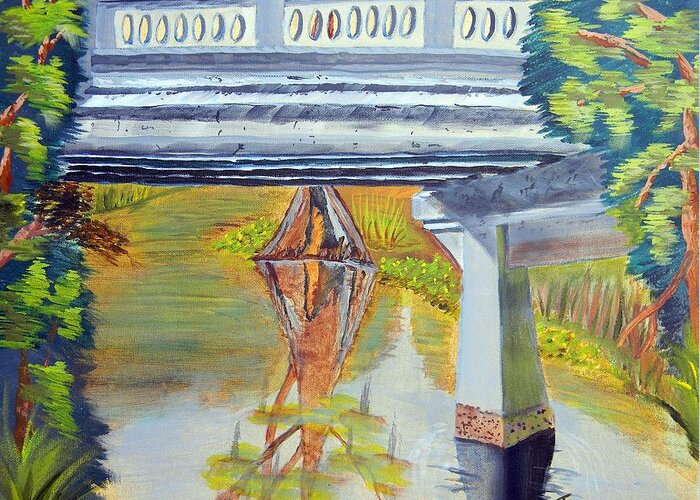 Color From Under The Bridge 2 Greeting Card featuring the painting Color From Under the Bridge 2 by Warren Thompson