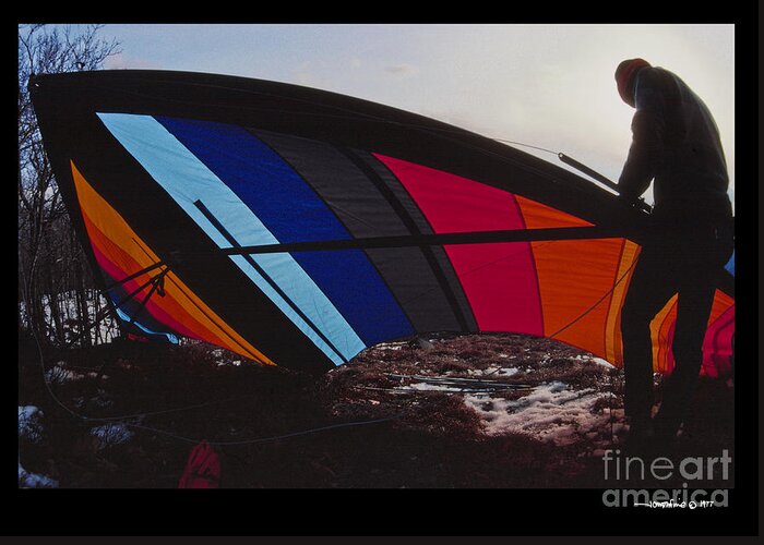 Hang Gliding Greeting Card featuring the photograph Colorful Kite by Jonathan Fine
