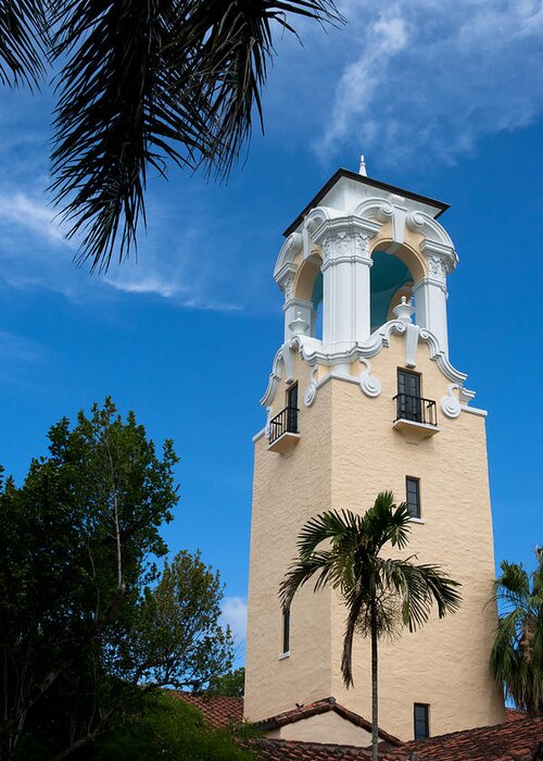 Architecture Greeting Card featuring the photograph Congregational Church of Coral Gables by Ed Gleichman