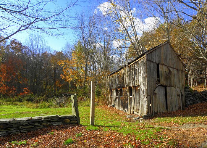Fall Setting Greeting Card featuring the photograph Connecticut Back in Time by Kim Galluzzo Wozniak