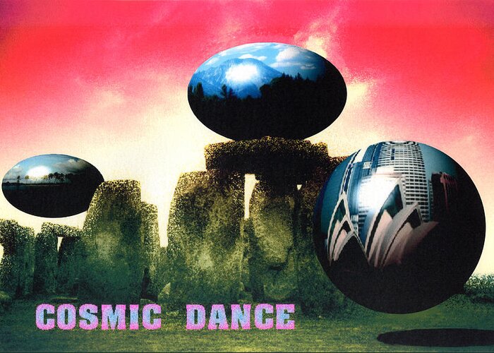 Cosmic Dance Greeting Card featuring the digital art Cosmic Dance by Yuichi Tanabe