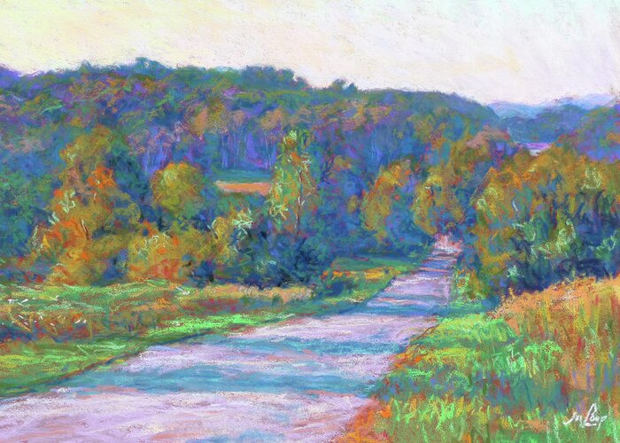 Impressionism Greeting Card featuring the painting Country Road by Michael Camp
