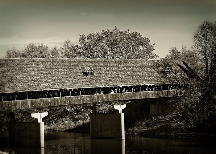Hovind Greeting Card featuring the photograph Covered Bridge of Frankenmuth by Scott Hovind