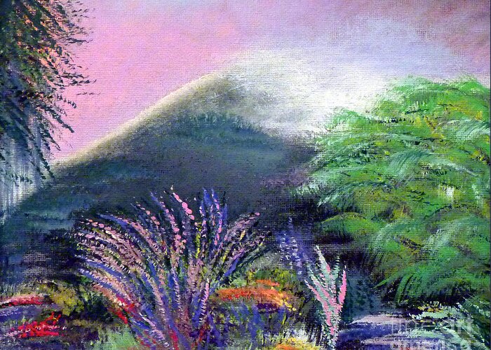 Ireland Greeting Card featuring the painting Croagh Patrick by Alys Caviness-Gober