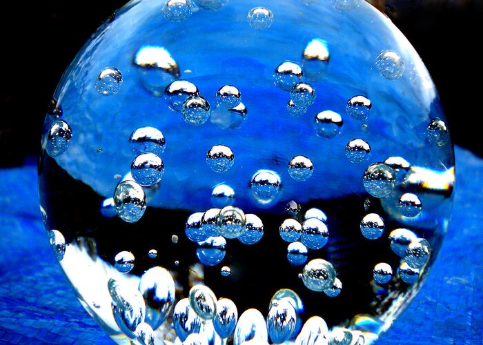 Colette Greeting Card featuring the photograph Crystal drops from a Global view by Colette V Hera Guggenheim