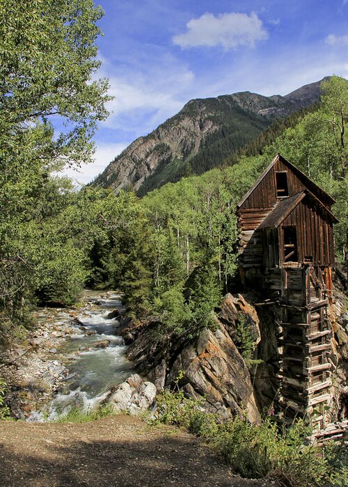 Crystal Mill Greeting Card featuring the photograph Crystal Mill by Marta Alfred