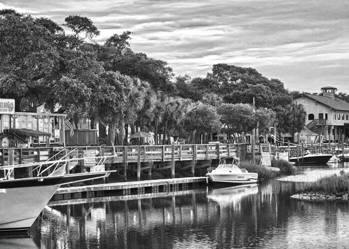 Murrells Inlet Greeting Card featuring the photograph Dead Dog Saloon at the Inlet by Mike Covington