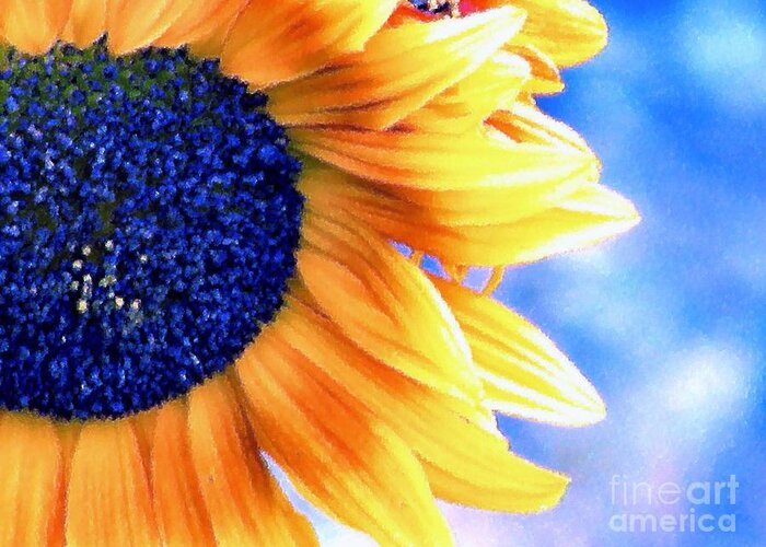 Sunflower Greeting Card featuring the photograph Delight by Rory Siegel
