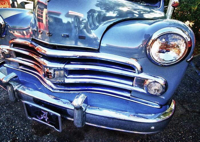 Alabama Photographer Greeting Card featuring the digital art Dodge Grille by Michael Thomas