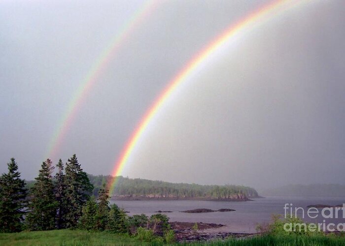 Double Rainbow Greeting Card featuring the photograph Double Rainbow by Alana Ranney