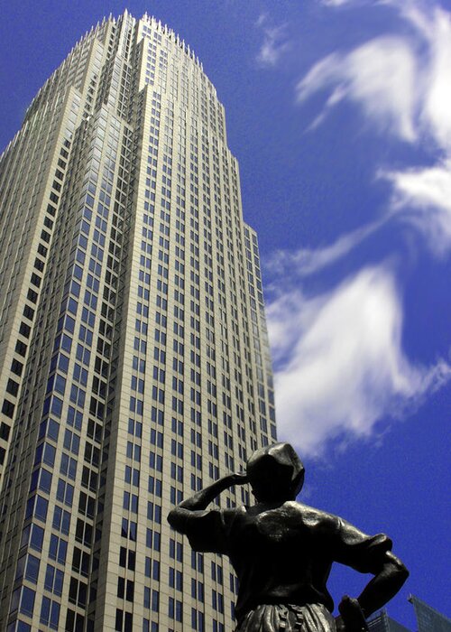 Angle Greeting Card featuring the photograph Downtown Charlotte NC by Emanuel Tanjala