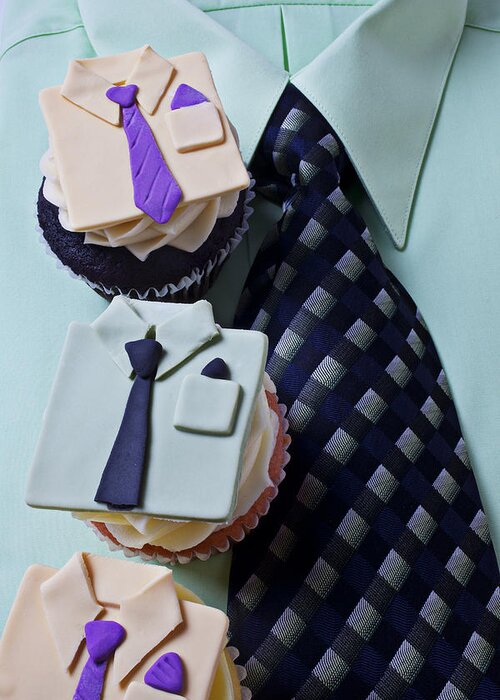 Cupcakes Greeting Card featuring the photograph Dress Shirt Cupcakes by Garry Gay