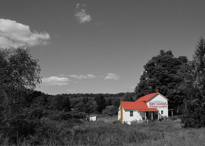 Red Roof Greeting Card featuring the photograph Dry Good Store by Eric Liller