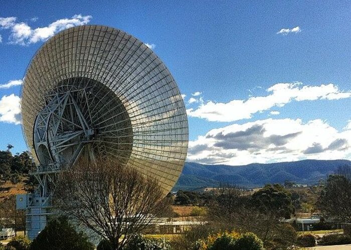  Greeting Card featuring the photograph Dss43 At The Canberra Deep Space by Raam Dev