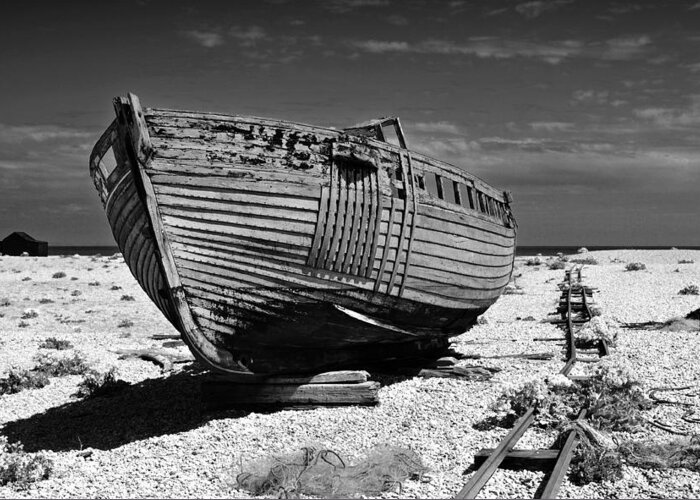 Boat Greeting Card featuring the photograph Dungeness Decay by Bel Menpes