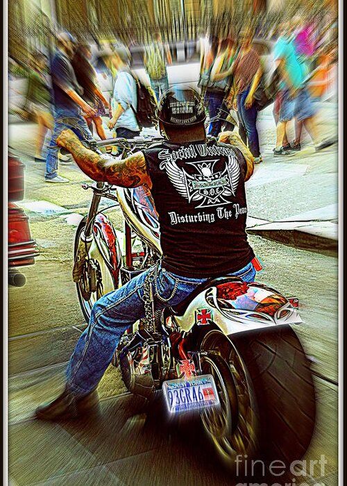 New York Greeting Card featuring the photograph Easy Rider by Padamvir Singh