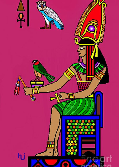 Egypt Greeting Card featuring the mixed media Egyptian Royalty by Hartmut Jager