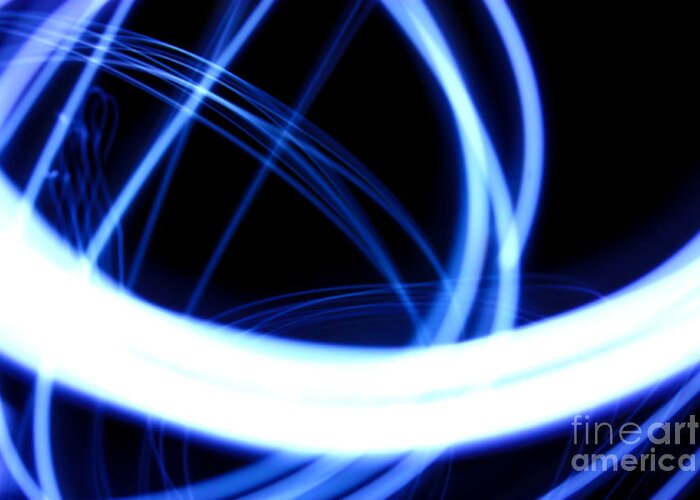 Abstract Greeting Card featuring the photograph Electric Swirl by Simon Bratt
