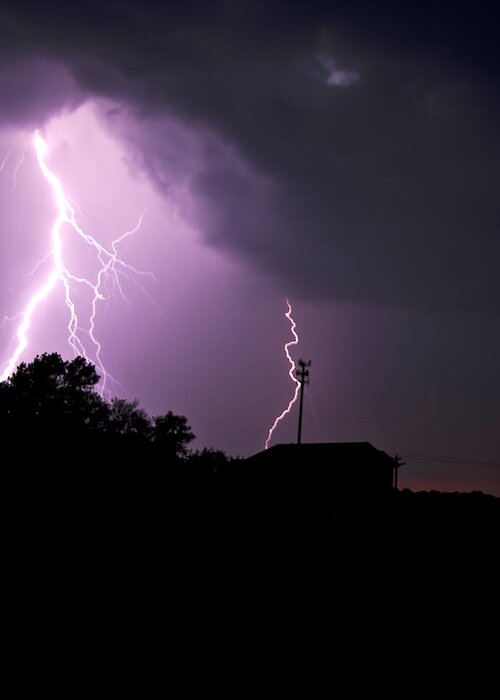 Lightning Greeting Card featuring the photograph Electrifying Sky by Scott Wood