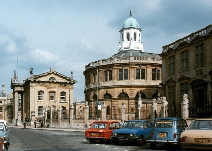 Architecture Greeting Card featuring the photograph England: Oxford University by Granger