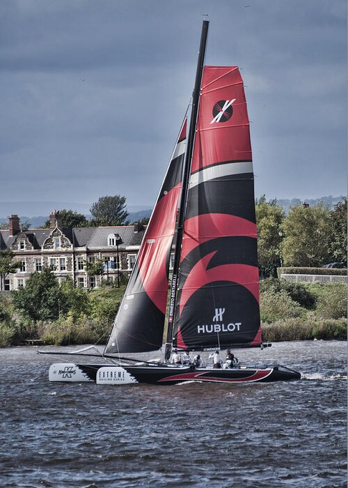 Extreme 40 Catamarans Greeting Card featuring the photograph Extreme 40 Team Alinghi by Steve Purnell